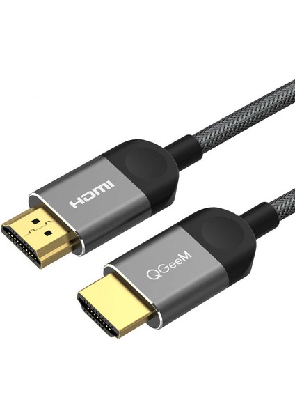 Qgeem QG-AV14 4K HDMI Kablo 50 cm 18 Gbps HDMI 2.0 Görüntü Aktarım Kablosu