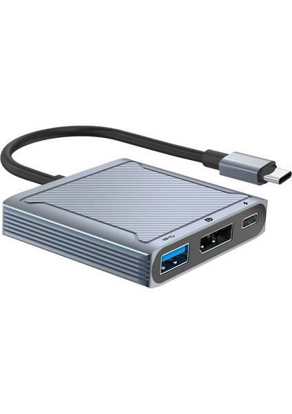 Type C To 8k 60Hz 4K-120 Hz Display Port- USB 3.0 - USB C Dişi 100W Çevirici