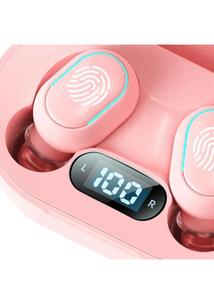Kablosuz Bluetooth Lar 5.2 Ipx5 Stereo Salon Pembe Pembe Için Mikrofon Su Geçirmez Kulaklık (Yurt Dışından)