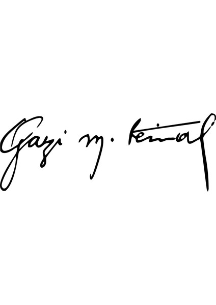 Gazi M.kemal Atatürk Imza Sticker Oto Araba Cam Sticker