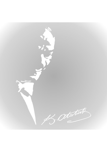 Mustafa Kemal Atatürk Oto Sticker Silüet Cam Sticker