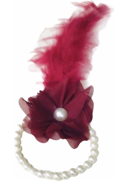 Nedime Incili Tüylü Bileklik 12 Adet Bordo Renk fiyatları