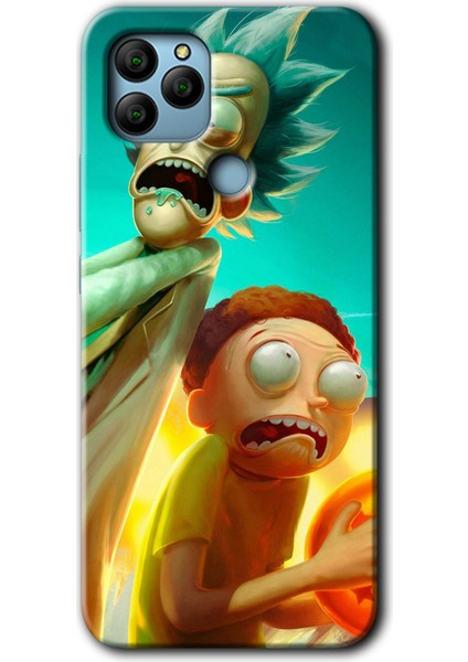 General Mobile Gm 22 Kılıf Hd Desen Baskılı Arka Kapak - Rick Morty