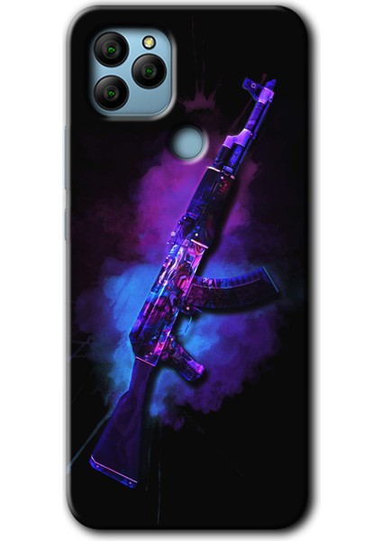 General Mobile Gm 22 Plus Kılıf Hd Desen Baskılı Arka Kapak - Ak