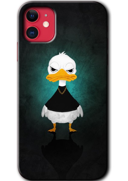 iPhone 11 Kılıf Hd Desen Baskılı Arka Kapak - Angry Duck