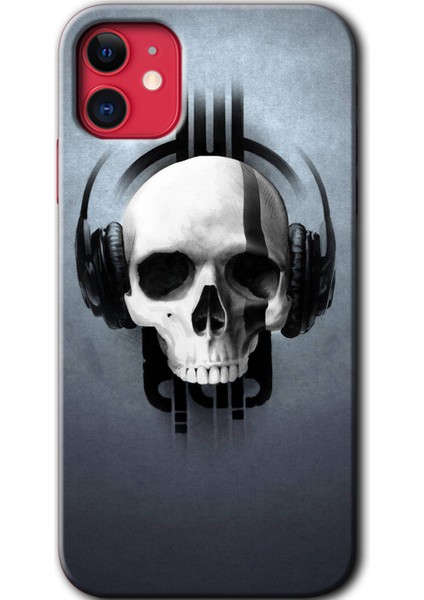 iPhone 11 Kılıf Hd Desen Baskılı Arka Kapak - Müzik Kurukafa