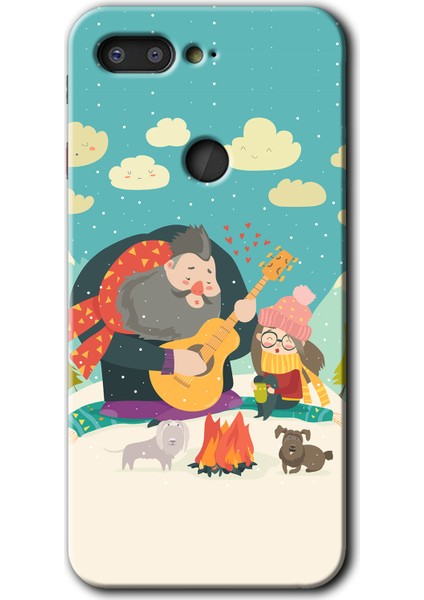 General Mobile Gm 9 Pro Kılıf Hd Desen Baskılı Arka Kapak - Kış Pikniği