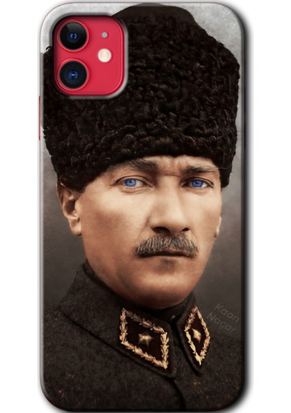 Bera Aksesuar iPhone 11 Kılıf Hd Desen Baskılı Arka Kapak - Başkomutan Atatürk