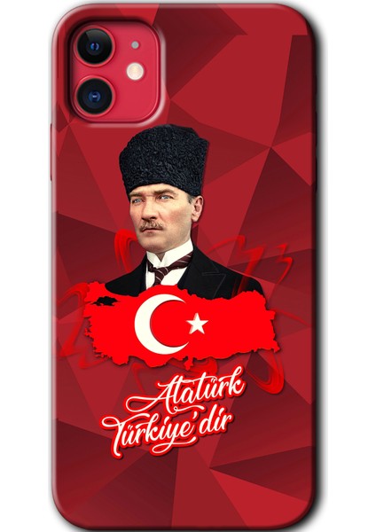 iPhone 11 Kılıf Hd Desen Baskılı Arka Kapak - Atatürkiye