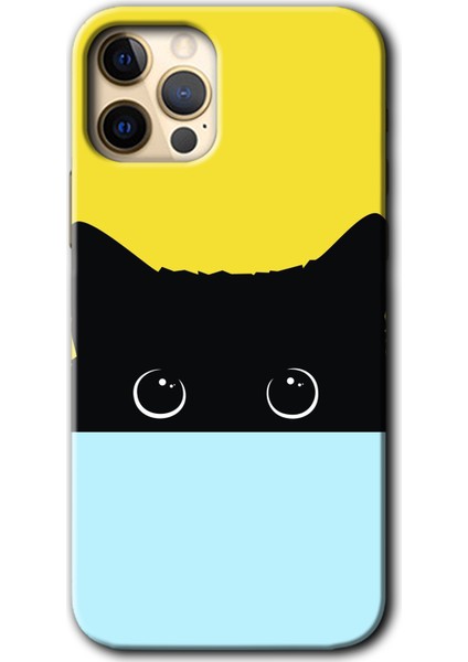 iPhone 11 Pro Kılıf Hd Desen Baskılı Arka Kapak - Kara-Kedi