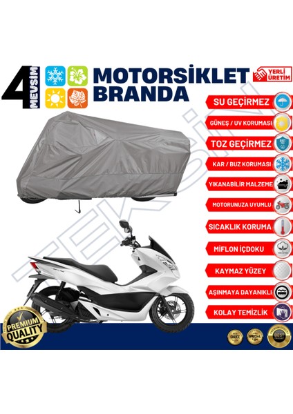 Honda Pcx 125 Arka Çanta Uyumlu Motosiklet Brandası Motor Brandası