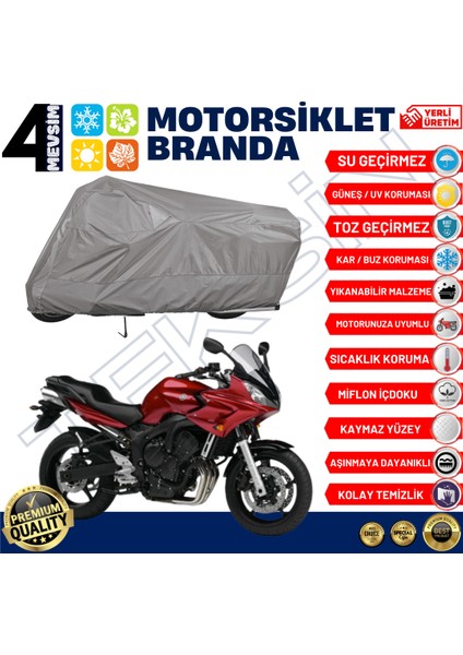 Yamaha Fz6 Fazer Abs Arka Çanta Uyumlu Motosiklet Brandası Motor Brandası