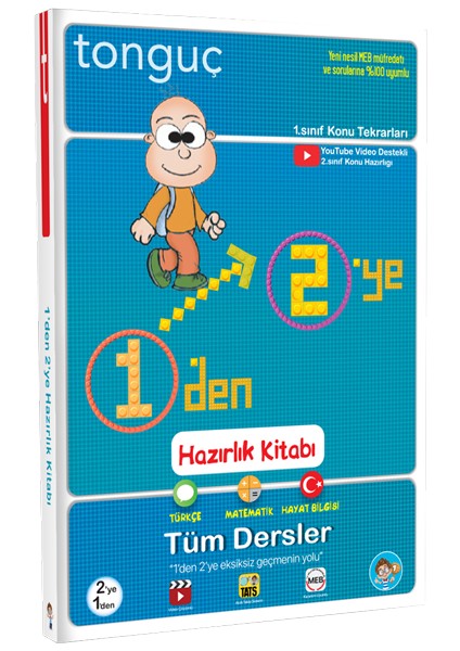 Tonguç Akademi 1 Den 2 Ye Hazırlık ve Matematik Seti 4 Kitap