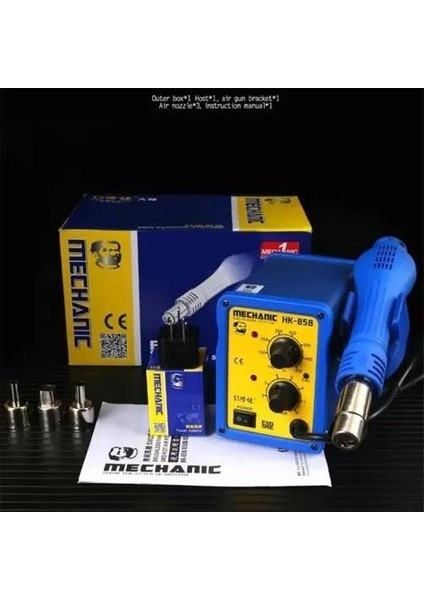 Mekanik HK-858 220V 650W Isı Havya ve Hava Istasyonu