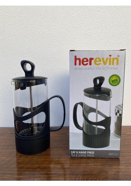 French Press 350 ml Süzgeçli Filtre Kahve Bitki Çayı Kupası