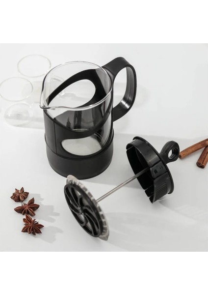 French Press 1 L Süzgeçli Filtre Kahve Bitki Çayı Kupası
