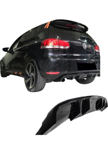Volkswagen Golf 6 Rieger Difüzör Golf-Arka-Tampon-Difizör-Ek