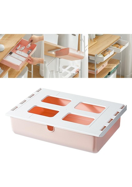 Masanın Altında Çekmece Kalem Kırtasiye Saklama Kutusu Kabine Masaüstü Pembe Için Görünmez (Yurt Dışından) fırsatları