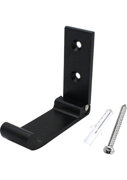 Alüminyum Alaşım Katlanabilir Kanca Duvara Monte Ceket Giysileri Bornoz Çantası Tutucu Yatak Odası Siyah (Yurt Dışından)