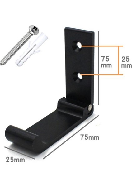 Alüminyum Alaşım Katlanabilir Kanca Duvara Monte Ceket Giysileri Bornoz Çantası Tutucu Yatak Odası Siyah (Yurt Dışından) fiyatları