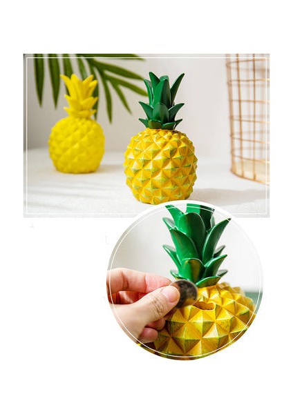Ev Dekorasyon Ananas Kumbara Reçine Dekorasyon Şarap Dolabı Ev Odası Dekorasyon Depolama Para Kutusu Dekorasyon (Yurt Dışından) modelleri