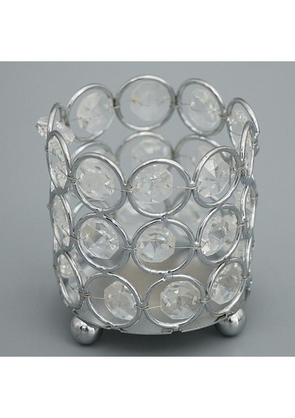 Altın Kristal Masa Mum Çay Işık Tutucu Düğün Ziyafet Ev Dekor 8 cm 8 cm Altın (Yurt Dışından) fiyatları