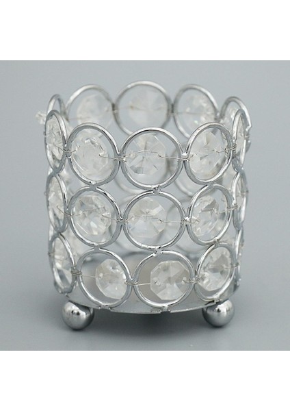 Altın Kristal Masa Mum Çay Işık Tutucu Düğün Ziyafet Ev Dekor 8 cm 8 cm Altın (Yurt Dışından) modelleri