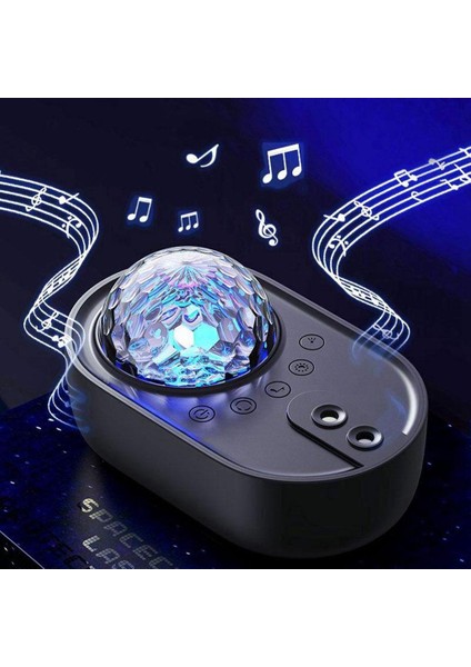 LED Galaxy Projektör Işık Uzaktan Kumanda Müzik USB Romantik Okyanus Lamba Odası Siyah (Yurt Dışından)