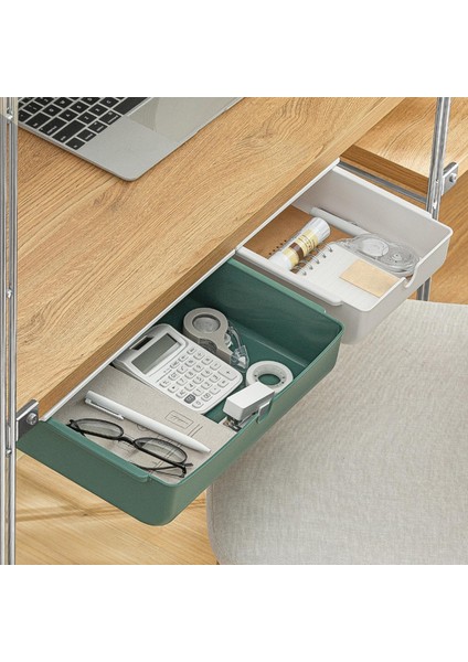 Masanın Altında Makyaj Organizatör Kalem Kırtasiye Saklama Kutusu Mutfak Ev Yeşil (Yurt Dışından) modelleri