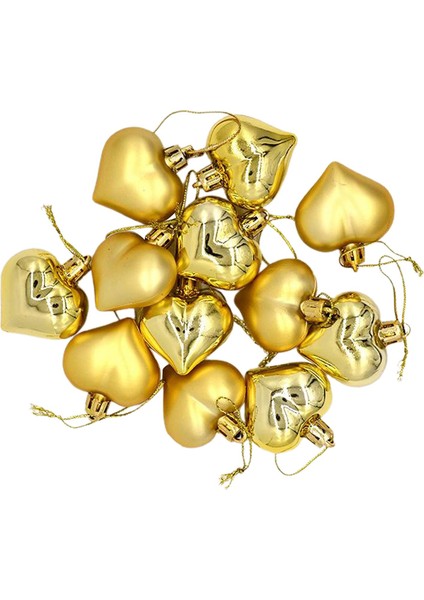 12X Kalp Şekli Baubles Sevgililer Günü Süsleme Asılı Dekor Düğün Parti Kırmızı (Yurt Dışından) fiyatları