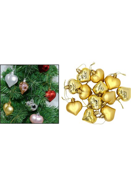 12X Kalp Şekli Baubles Sevgililer Günü Süsleme Asılı Dekor Düğün Parti Kırmızı (Yurt Dışından) modelleri