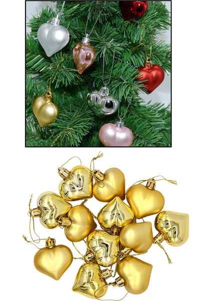 12X Kalp Şekli Baubles Sevgililer Günü Süsleme Asılı Dekor Düğün Parti Kırmızı (Yurt Dışından) fırsatları