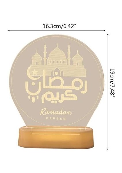 Müslüman Ramazan 3D Illusion LED Uyku Lambası Pil Iıd Mübarek Renkli Masa Gece Lambası Islam Dekorasyon | Masa Lambaları (Yurt Dışından) modelleri