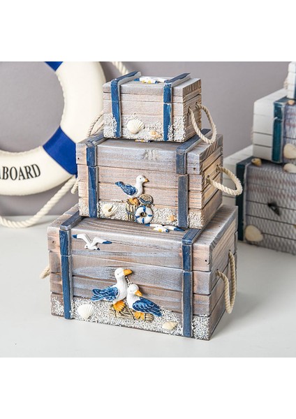 3x Istiflenebilir Ahşap Depolama Kutusu Ev Dekoratif Gıda Araçları Organizatör Kılıfı Gri (Yurt Dışından) fiyatları