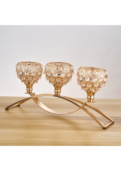 Avrupa Tarzı Kristal Mumluk Olay Masa Centerpiece Süsleme Için Gümüş (Yurt Dışından) fiyatları