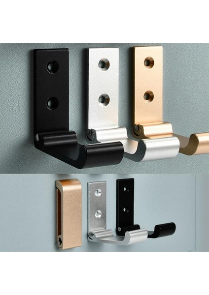 Alüminyum Alaşım Katlanabilir Kanca Duvara Monte Ceket Giysileri Bornoz Çantası Tutucu Yatak Odası Siyah (Yurt Dışından) fırsatları