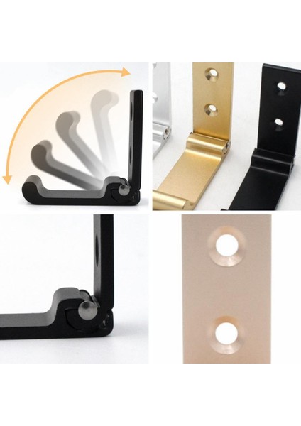 Alüminyum Alaşım Katlanabilir Kanca Duvara Monte Ceket Giysileri Bornoz Çantası Tutucu Yatak Odası Siyah (Yurt Dışından) indirimleri