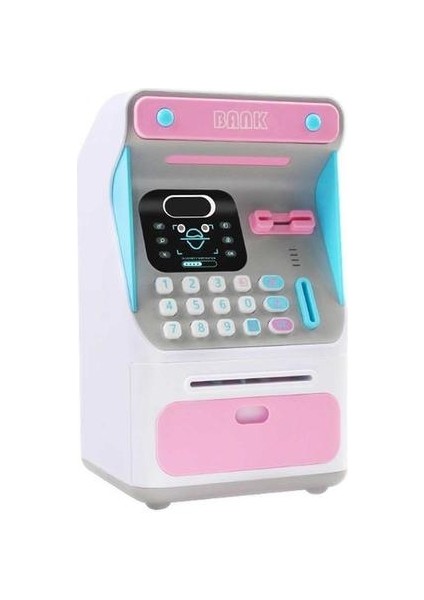 Elektronik Kumbara Otomatik Kaydırma Kağıt Banknot Para Kutuları Atm Makinesi Nakit Kutusu Simüle Yüz Tanıma Hediye Çocuk Için (Yurt Dışından)