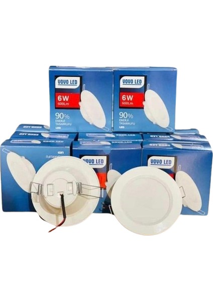 6 Watt 6W LED Spot Lamba Beyaz Kasa Beyaz Işık Tak Çalıştır Model