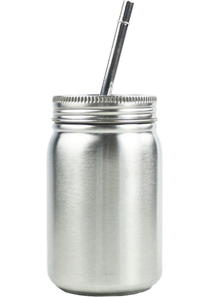 Kapaklı Mason Kavanoz Saman Içme Kupası 700 ml (Yurt Dışından)