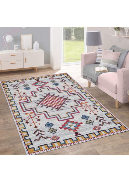 Dijital Baskı Yıkanabilir Kaymaz Taban Salon Halısı RVG0207-SD805
