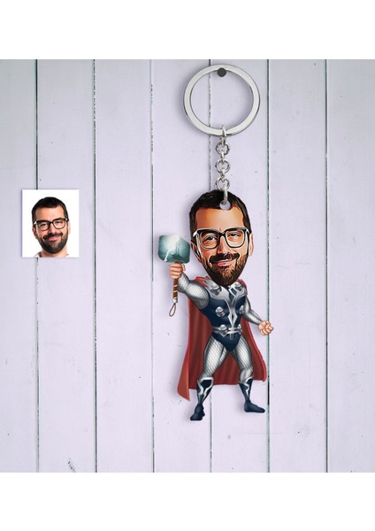 Kişiye Özel Thor Karikatür Anahtarlık