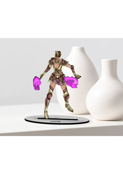 Kişiye Özel Isimli Knight Online Asas Tasarımlı Ahşap Biblo Model-1