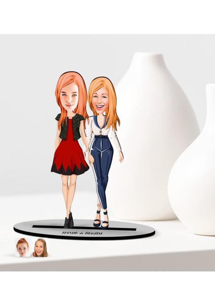 Kişiye Özel Bekarlığa Veda Karikatürlü Ahşap Biblo Model-1