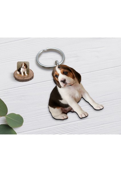 Kişiye Özel Evcil Dost Köpek Ahşap Anahtarlık