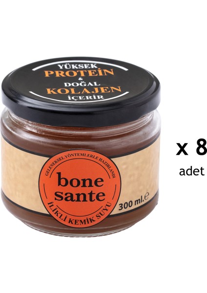 Bone Sante 300ML Ilikli Kemik Suyu X8