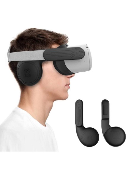 Gelişmiş Silikon Kulaklık (Oculus Quest 2 Ile Uyumlu) Siyah