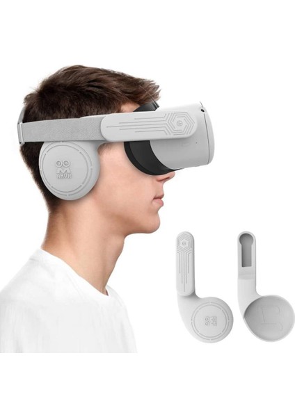 Gelişmiş Silikon Kulaklık (Oculus Quest 2 Ile Uyumlu) Gri