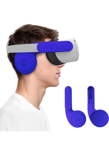 Gelişmiş Silikon Kulaklık (Oculus Quest 2 Ile Uyumlu) Mavi