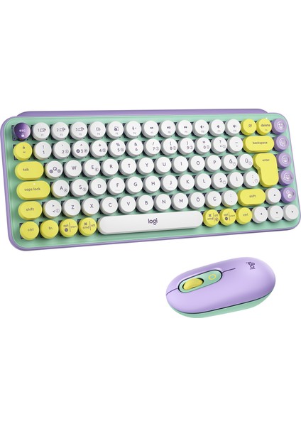 Emoji Tuşlu Pop Keys Dayream Kablosuz Klavye ve Pop Mouse Daydream Sessiz Kablosuz Mouse Seti